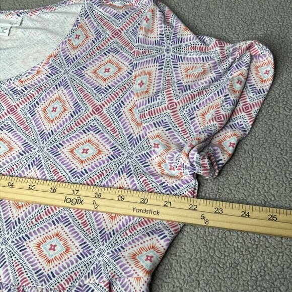 J Jill Dress Extra Large Petite Shift Geometric Pockets Empire Soft Stretch XLP - Picture 11 of 15